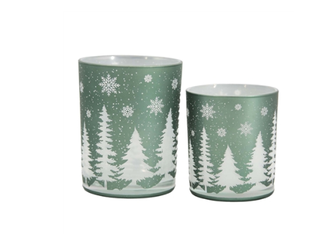 Green Forest Glass Jar