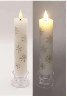 Thick Gold Snowflake Taper