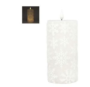 White Snowflake LED Pillar (3 sizes)