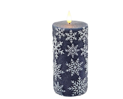 Blue Snowflake LED Pillar (3 sizes)