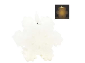 White Snowflake Shape Candle