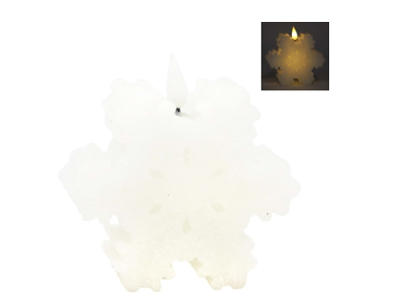 White Snowflake Shape Candle
