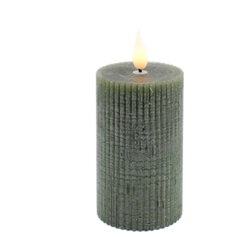 Green Ridged LED Votive (2 sizes)