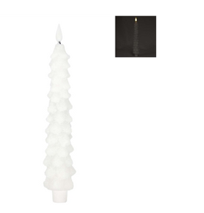 White Christmas Tree LED Taper