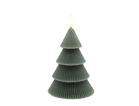 Dark Green Tiered Tree Candle