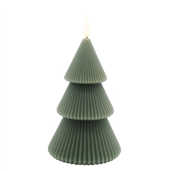 Dark Green Tiered Tree Candle
