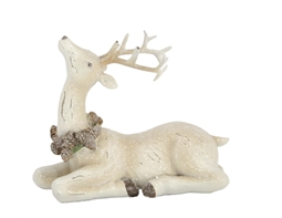 Resin Deer w/Neck Wreath