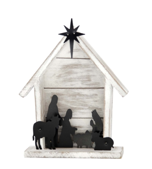 White Wood / Black Metal Nativity