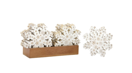 White Wood  Snowflake