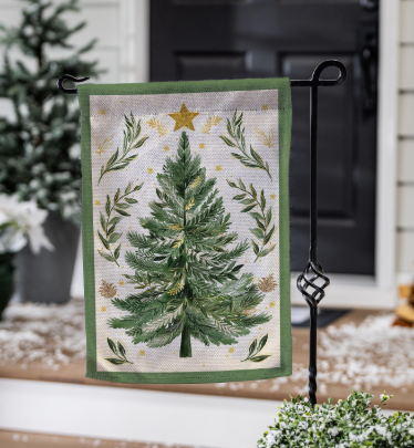 Christmas Tree With Acorn Burlap