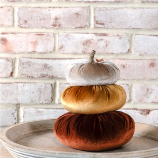 Velvet Pumpkin Stack