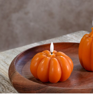 LED Pumpkin Candle (2 colors)
