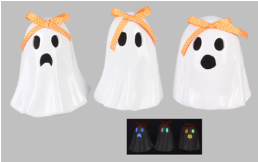 Ceramic Ghost with LED Light