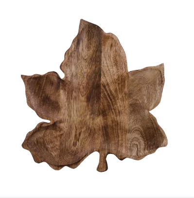 Wood Maple Leaf Tray (2 sizes)