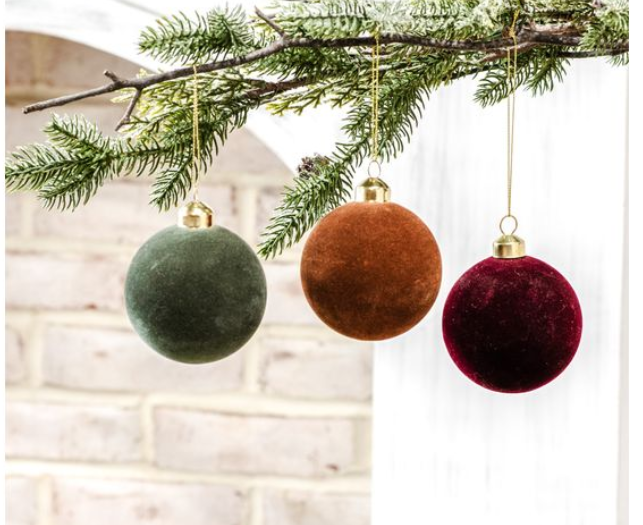 VELVET BALL ORNAMENT