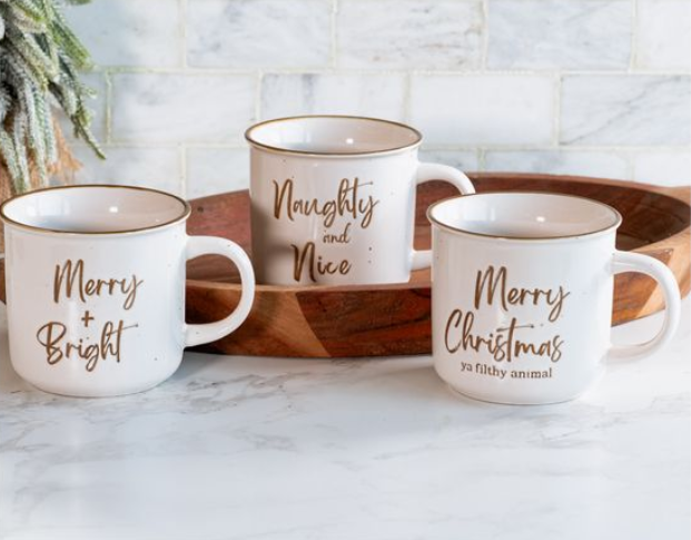 HOLIDAY PHRASE MUG