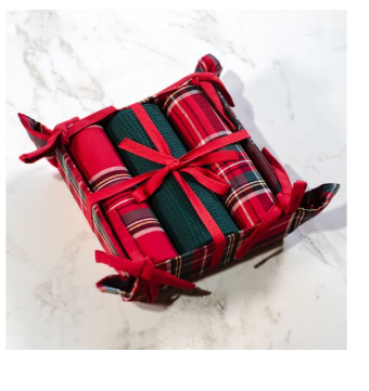 TARTAN PLAID TOWEL GIFT SET