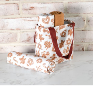 GINGERBREAD COOKIE TOWEL W/ BAG