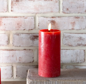 Red LED Candle - Melted Center (multiple sizes)