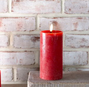 Red LED Candle - Melted Center (multiple sizes)