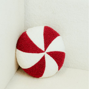 PEPPERMINT ROUND PILLOW