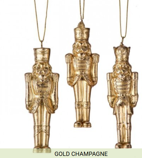 RESIN GILDED NUTCRACKER ORNAMENT