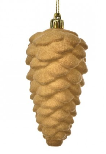 FLOCKED PINECONE ORNAMENT