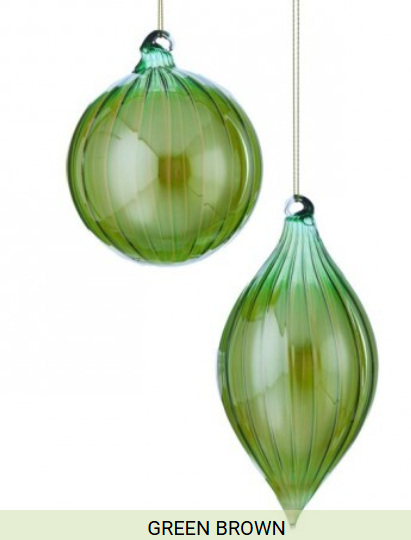 GLASS OPUL BALL/FINIAL ORNAMENT