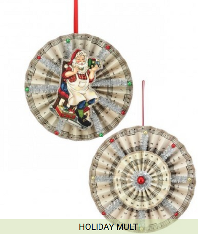 VINTAGE MUSIC NOTE PAPER ORNAMENT