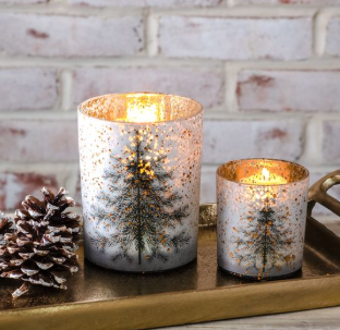 Gold Tree Votive Cylinder