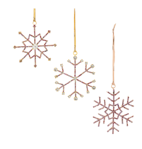 Rhinestone Snowflake Ornament