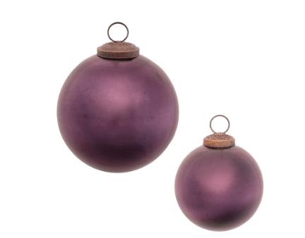 Matte Plum Ball Ornament
