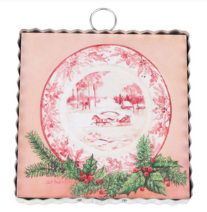 Mini Gallery Red Work Plate
