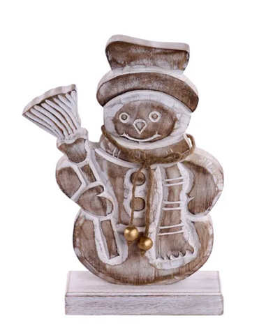 MANGO WOOD SNOWMAN