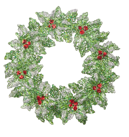 HOLLY WREATH ORNAMENT