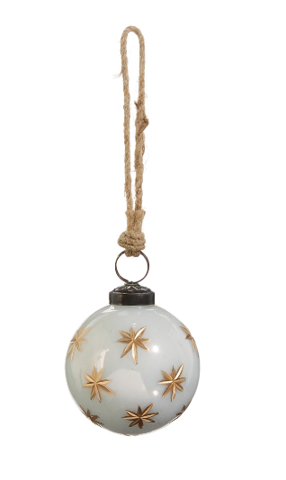 Ivory with Gold Star Etched Ball