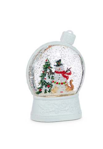 Woodland Snowman Lighted Water