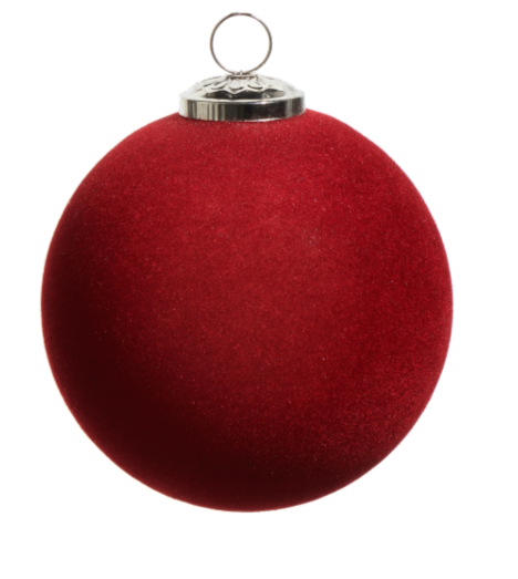 Berry Flocked Ball Ornament