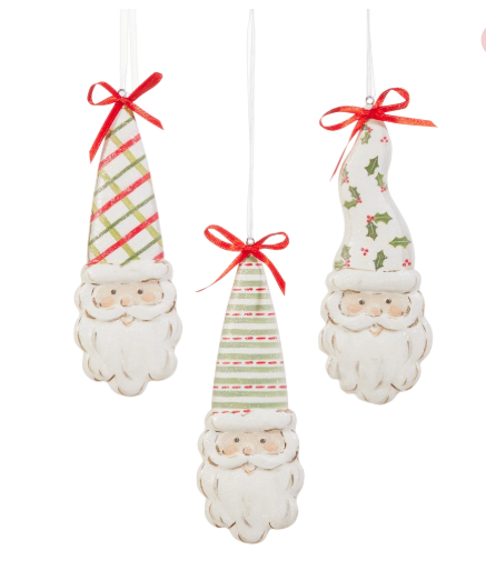 Pattern Santa Ornament