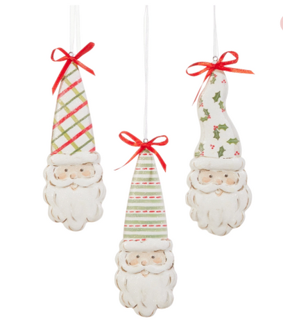 Pattern Santa Ornament