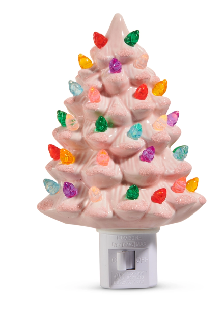 Vintage Light Pink Tree Night Light