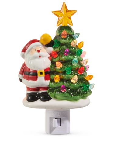 Santa with Tree Night Light