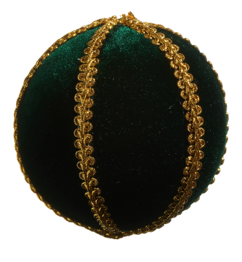 Green Velvet with Gold Braid Ornament