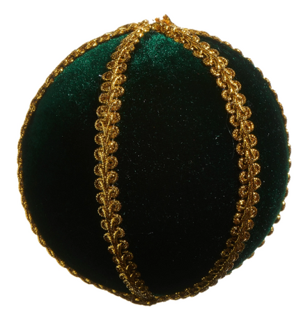 Green Velvet with Gold Braid Ornament