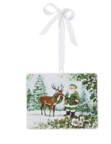 Forest Friendship Rectangle Ornament
