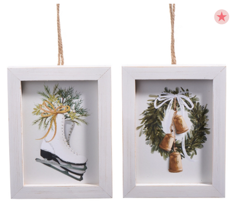 Farmhouse Frost Framed Ornament