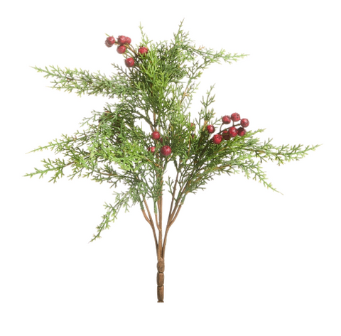 Cedar with Red Berry Spray