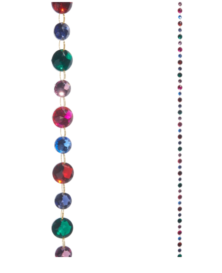 Multicolor Jeweled Chain Garland