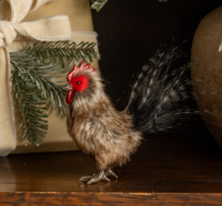 STANDING BROWN ROOSTER