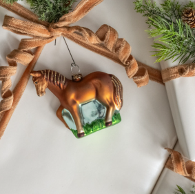 BROWN HORSE ORNAMENT